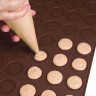 Коврик силиконовый для макаронс Доляна «Ронд», 27×24,5 см, цвет коричневый