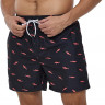 Черные пляжные шорты с акулами