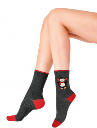 Хлопковые носочки с веселым пингвином Christmas Socks