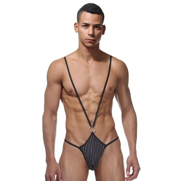 Мужское боди на лямках 