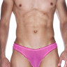 Мужские ярко-розовые трусы-бразилиана с рюшевой отделкой Мужские ярко-розовые трусы-бразилиана с рюшевой отделкой