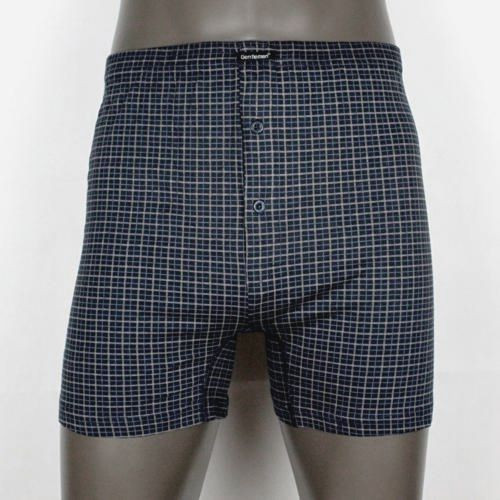 Мужские хлопковые трусы-боксеры в клетку plus size с гульфиком 