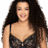 Стильный бюстгальтер на косточках plus size с кружевом