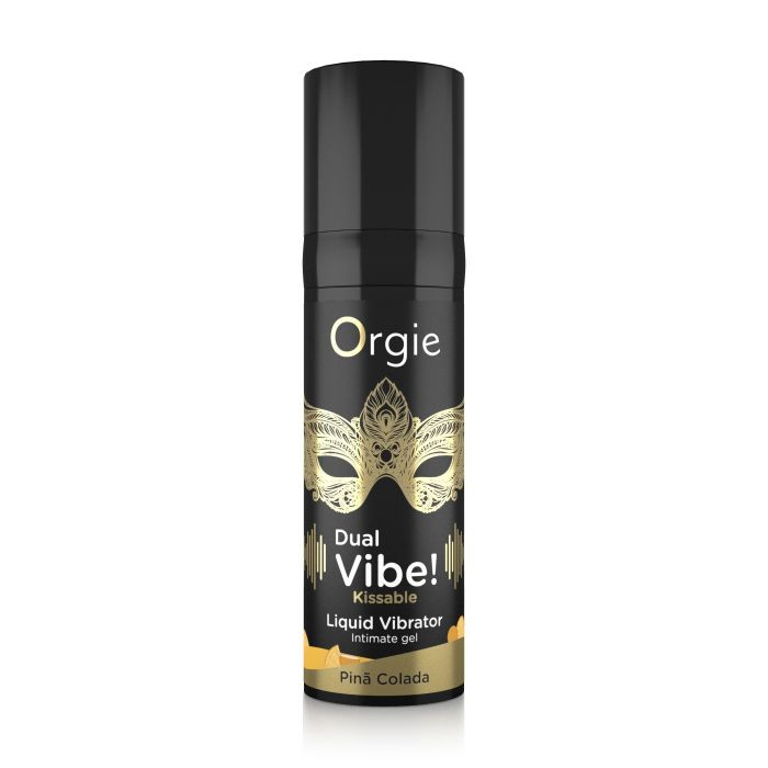 Съедобный гель Dual Vibe Pina Colada с эффектом вибрации и вкусом коктейля пина колада - 15 мл. 