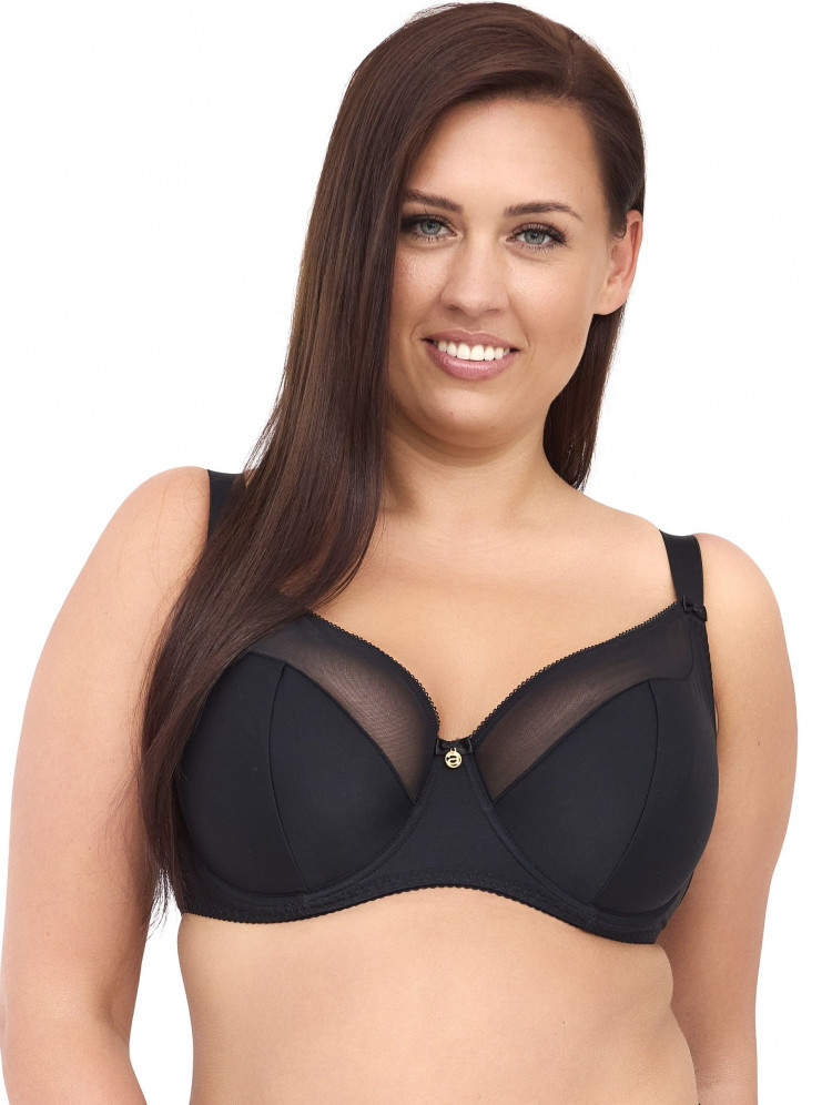 Бюстгальтер на косточках с чашками из микрофибры и сетки 