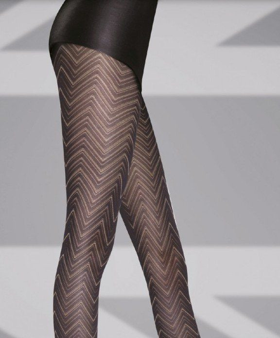 Колготки с зигзагами 