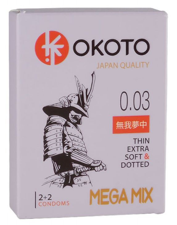 Набор из 4 презервативов OKOTO MegaMIX 