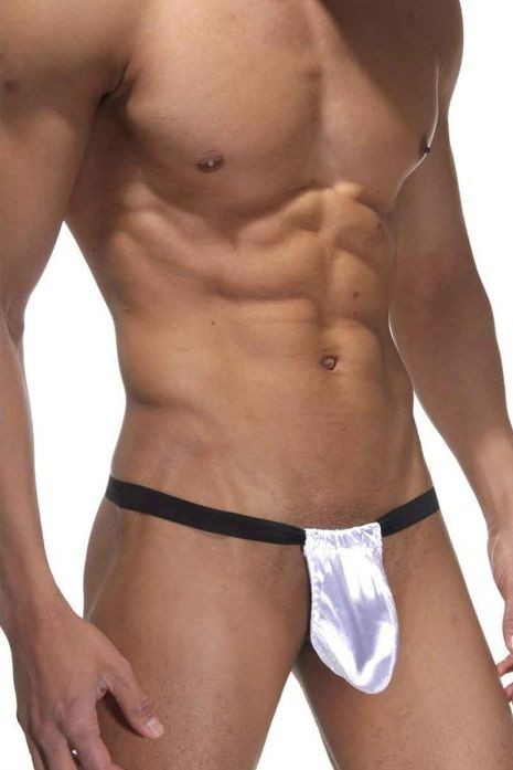 Открытые мужские трусы с белым гульфиком 