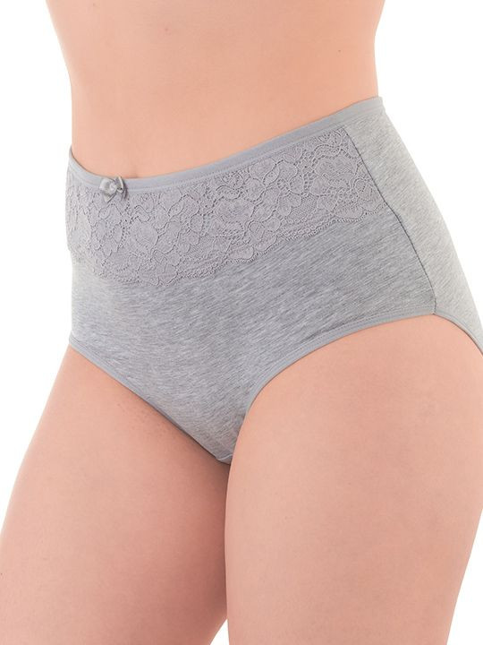 Трусы-макси с кружевом на поясе 