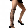 Колготки +size с имитацией тату в виде змеи