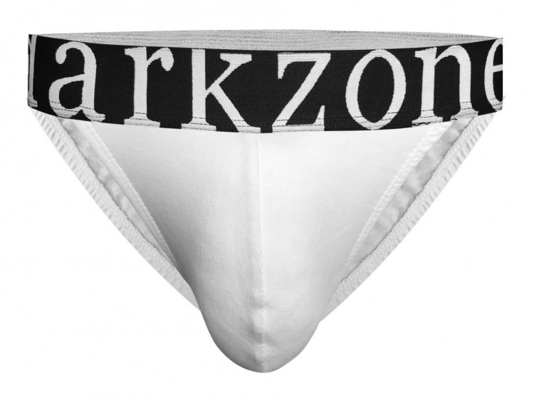 Белые мужские трусы с широкой брендированной резинкой 